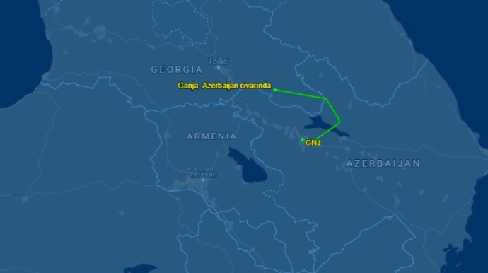 Qəzaya uğrayan təyyarə bu səhər Trabzondan Gəncəyə uçubmuş 