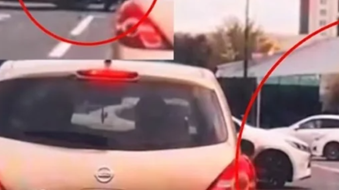 Azneft dairəsində "BYD" mopedə çırpıldı - ANBAAN VİDEO 