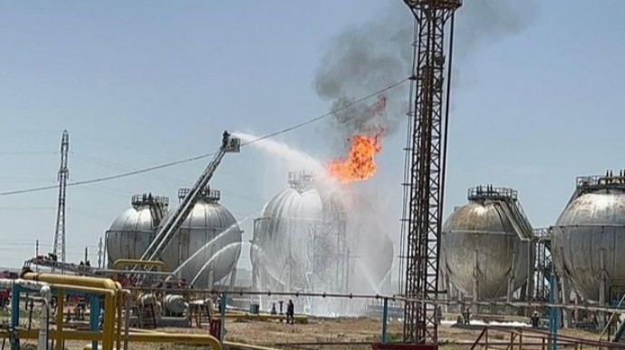 Sumqayıtda zavodda baş verən yanğında bir nəfər xəsarət alıb 