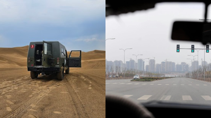 Boşalmış şəhəri sürücüsüz avtomobil poliqona çevirdilər - FOTO