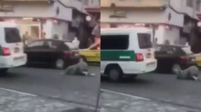 İranda əxlaq polisi qadını avtomobildən yerə atdı - VİDEO 
