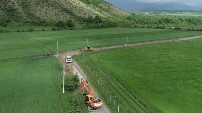 Qəbələdə Bunud-Həzrə yolunun yenidən qurulmasına başlanılıb  - FOTO - VİDEO