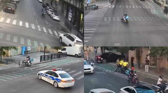 Арестован мотоциклист, устроивший хулиганство в Баку - ВИДЕО