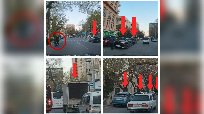 Bu küçədə düzgün sürdüyünə and içiləcək sürücü yoxdur - Özbaşınalıq hökm sürür - VİDEO