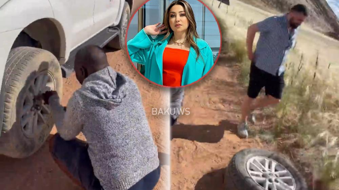 Damlanın avtomobili qırıldı, səhranın ortasında qaldı - VİDEO 