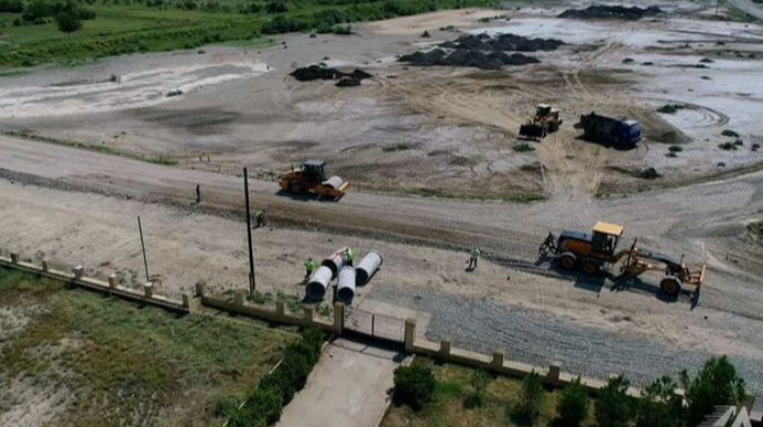 Zərdabda avtomobil yolu yenidən qurulur - VİDEO - FOTO