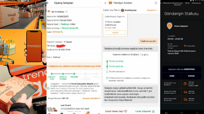 “Trendyol”-dan şikayət – Sifariş 1 aydır çatdırılmır; pulu da qaytarmırlar - FOTO   