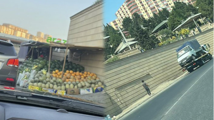 Avtomobillərin və piyadaların hərəkətinə mane olan məntəqə yığışdırıldı - FOTO 