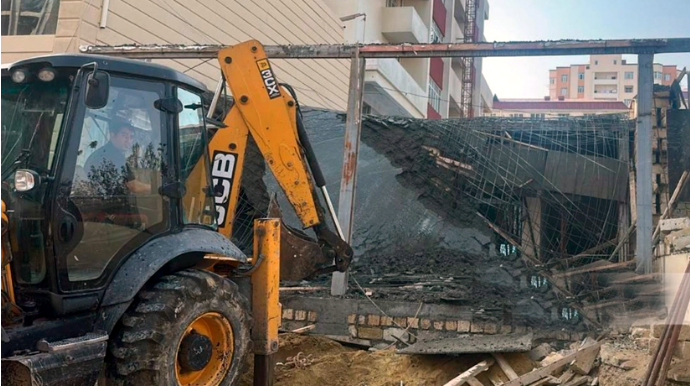 Sumqayıtda qanunsuz tikintinin qarşısı alınıb - FOTO