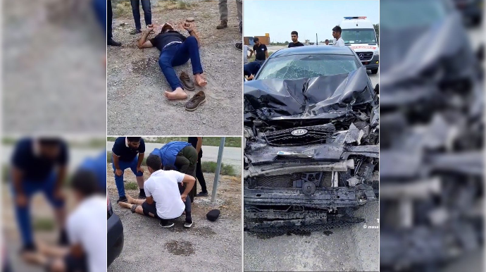 Kürdəmirdə “KIA” yük maşınına çırpıldı , sərnişinlər ağır xəsarət aldı  - VİDEO