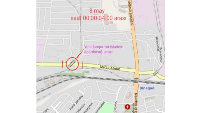 Biləcəri-Baksol yolunda hərəkət dayandırılacaq