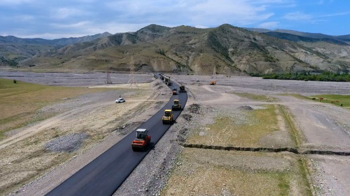 68 min əhalinin istifadə etdiyi yolun tikintisi yekunlaşır  - FOTO