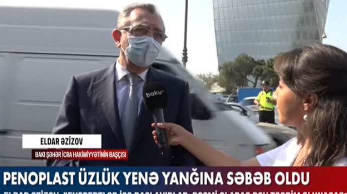 Penoplast üzlük yenə yanğına səbəb oldu: Eldar Əzizov hadisə yerinə baş çəkdi – VİDEO 