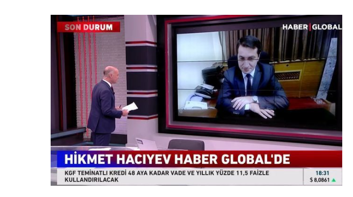 Hikmət Hacıyev Türkiyənin “Haber Global” telekanalında çıxış edir - CANLI 