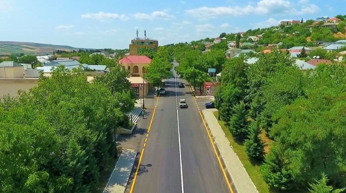 Şamaxı şəhərinin yol infrastrukturu yenidən qurulur - FOTO