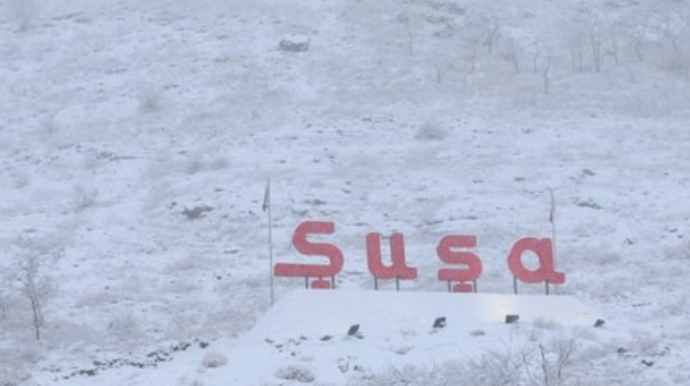 Şuşada yollar qardan təmizlənir  - FOTO