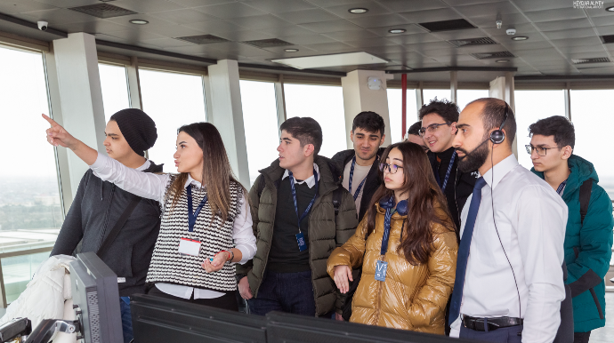 Bakı hava limanında ADA Məktəbinin şagirdləri üçün ekskursiya keçirilib - FOTO 