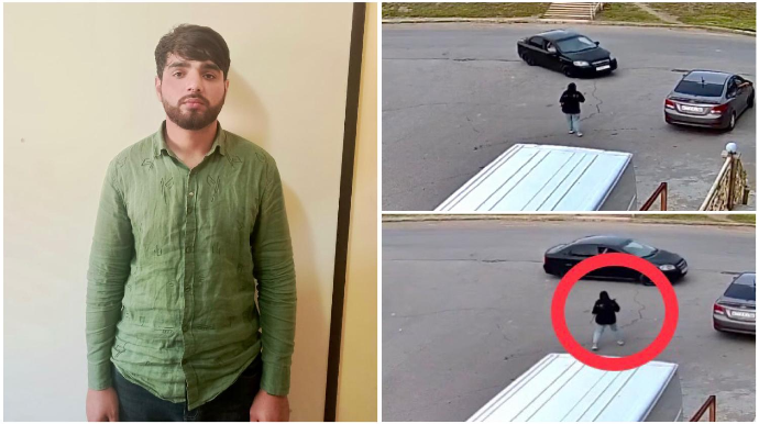 “Avtoş”luq edib piyadaya qorxulu anlar yaşadan sürücü HƏBS OLUNDU - VİDEO