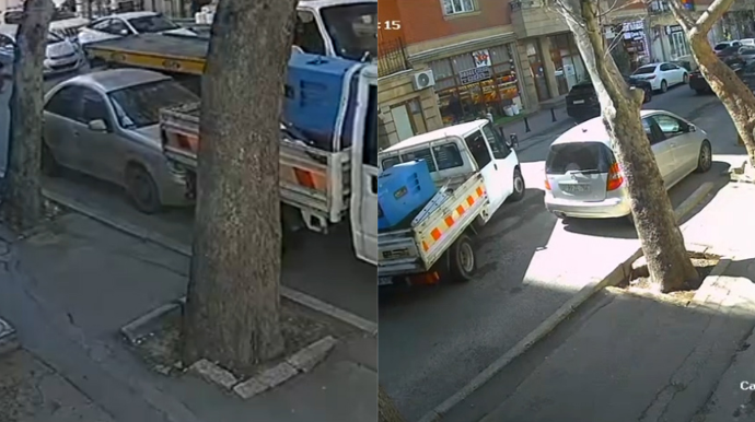 “Azəriqaz”ın sürücüsü qəza törədib qaçdı; vətəndaşa dəyən ziyan ödənmir – ŞİAKYƏT - VİDEO