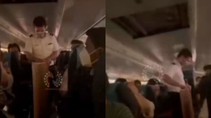 В Иране в салоне пассажирского самолета обрушилась панель   - ВИДЕО