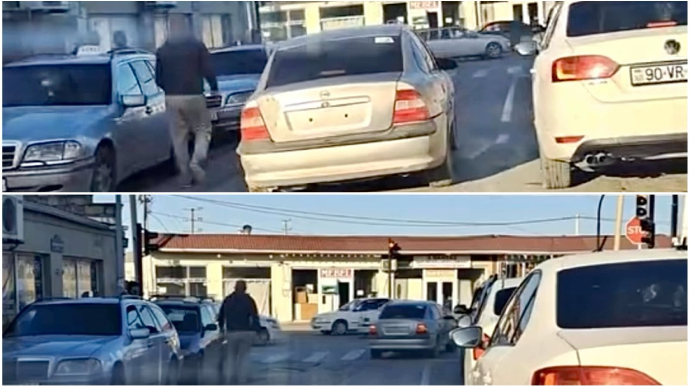 Binədə “qazi” sürücü nömrəsiz “Opel”lə qaydaları kobud şəkildə pozdu   - VİDEO