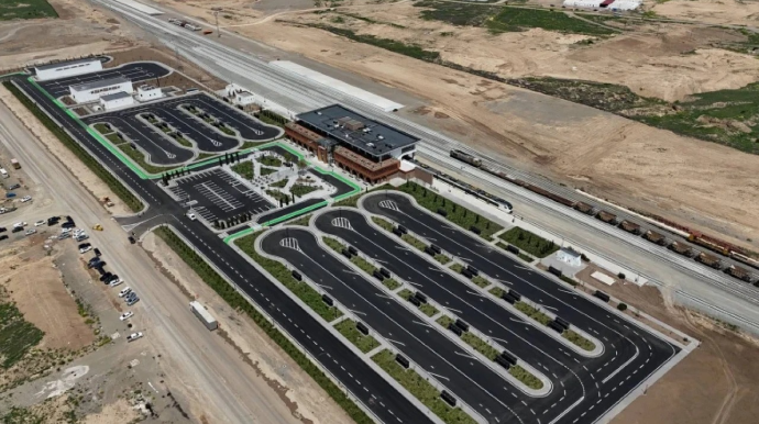 Ağdam Dəmir Yolu və Avtovağzal Kompleksindən unikal görüntülər - VİDEO 