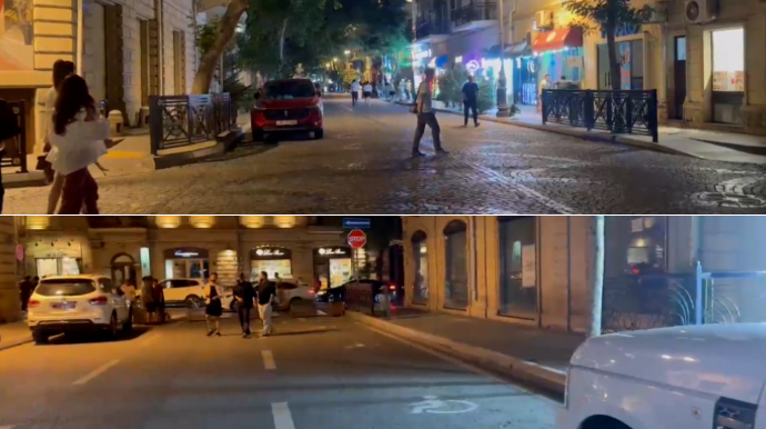 Bakının mərkəzi küçəsinə qeyri-iş günlərində maşınların girişi qadağan edilib - VİDEO 