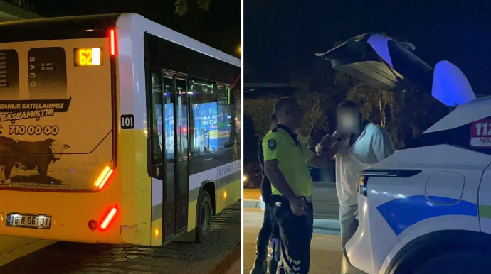 Sərxoş halda avtobus sürən sürücü saxlanıldı; başına görün nələr gəldi - VİDEO 