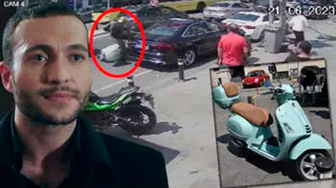 Məşhur aktyor motosikletlə qəzaya düşdü   - VİDEO