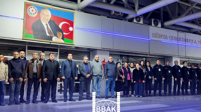 Bakı Beynəlxalq Avtovağzal Kompleksində 1 dəqiqəlik sükut - FOTO - VİDEO