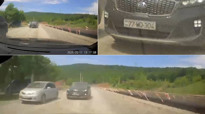 Təmir gedən yolda əks istiqamətə çıxıb ölüm saçan sürücülər -77-MQ-304 – VİDEO 