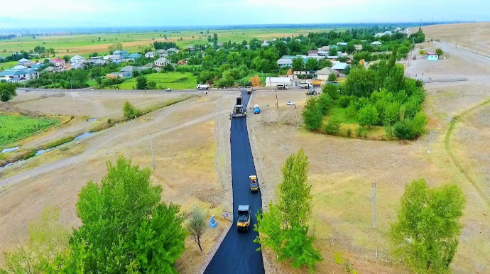 Böyük Kəsik-Ağgöl avtomobil yolu yenidən qurulur   - FOTO