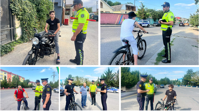 Qusarda velosiped və mopedçilərə qarşı reyd keçirilib - FOTO/VİDEO 