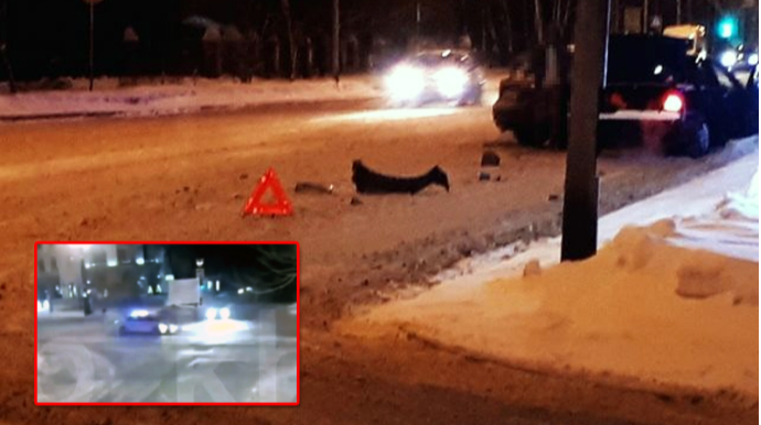 Sərxoş “Prius” sürücüsünü qovan yol polisi maşınları toqquşdu; 2 yaralı var - VİDEO 