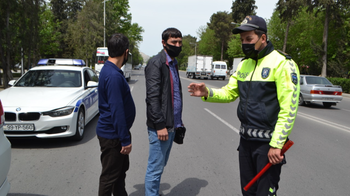 Yol polisi Mingəçevirdə piyadalara qarşı reyd keçirib - FOTO