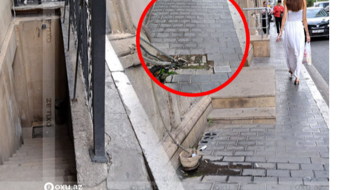 Nəsimi rayonunda piyada səkiləri zəbt olunub   - FOTO