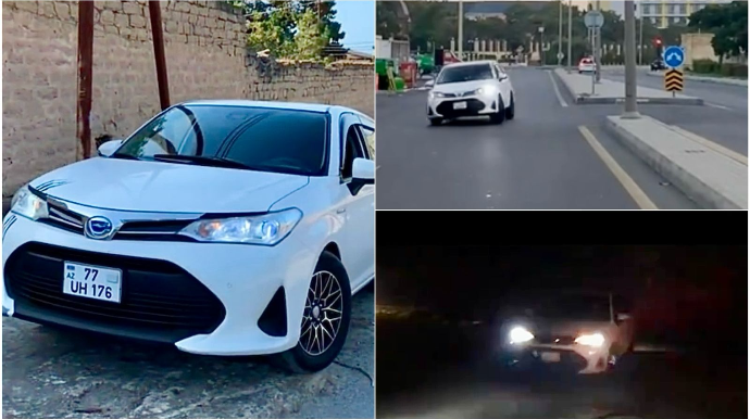 Mərdəkanda “Toyota” ilə avtoxuliqanlıq edib “TikTok”da paylaşdı -77-UH-176   - VİDEO