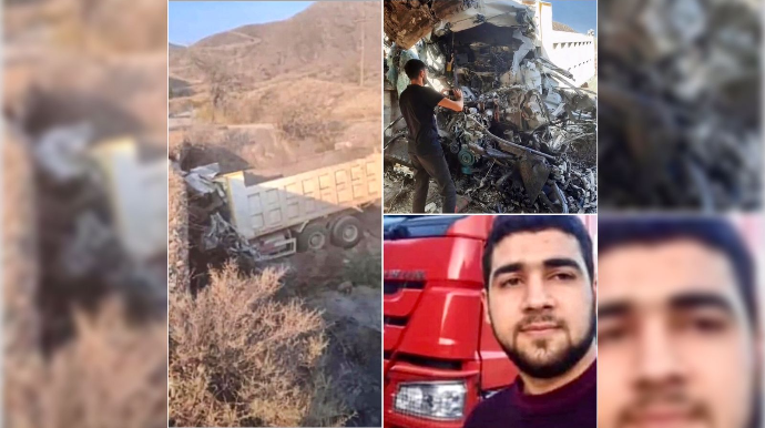 Yük maşını beton körpüyə çırpıldı, 24 yaşlı sürücü faciəvi şəkildə öldü   - VİDEO