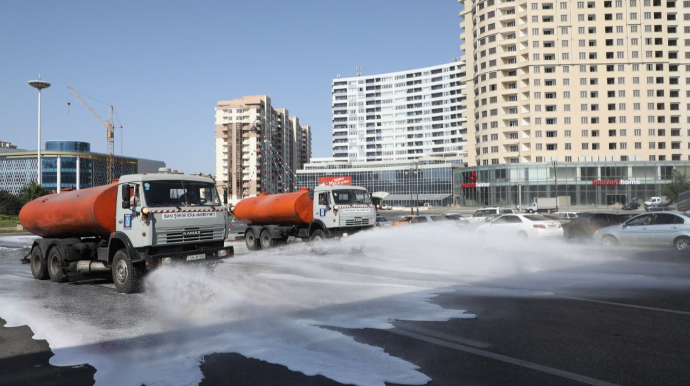 Bu gün Bakıda 544 küçə dezinfeksiya edildi