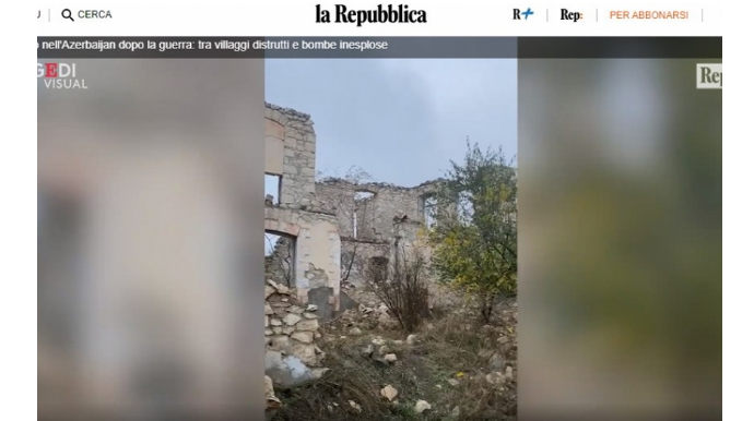 La Repubblica о зверствах армян в Физули: Здесь все разрушено   - ФОТО