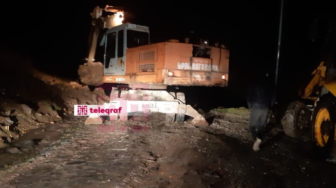 Daşkəsənin bu qəsəbə yolunda çökmə baş verdi - FOTO - VİDEO