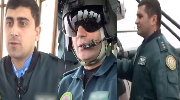 Helikopter qəzasında şəhid olan zabitlərimizin xidmət zamanı görüntüləri - Video