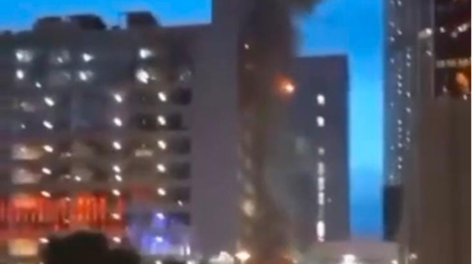 Moskvaya dronlarla hücum edildi  - VİDEO