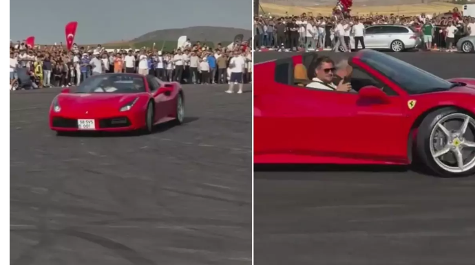 Bələdiyyə sədri hər kəsin gözü qarşısında drift etdi – VİDEO  