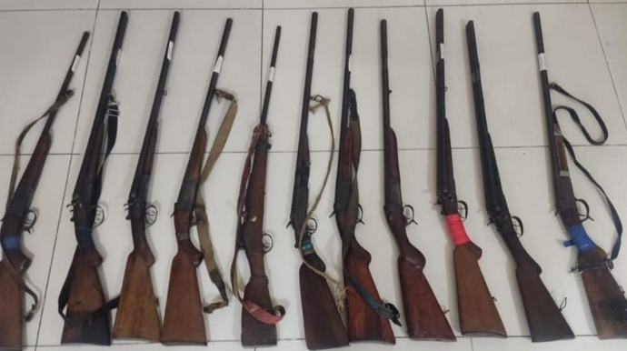 Cəlilabad sakinlərindən qanunsuz odlu silahlar təhvil götürülüb  - FOTO
