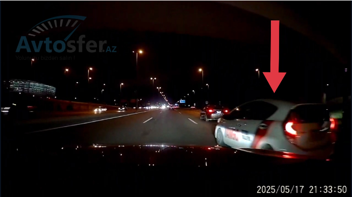 Hava limanı yolunda "ara işləyən" taksi sürücüsünün saxlanılma anı - VİDEO