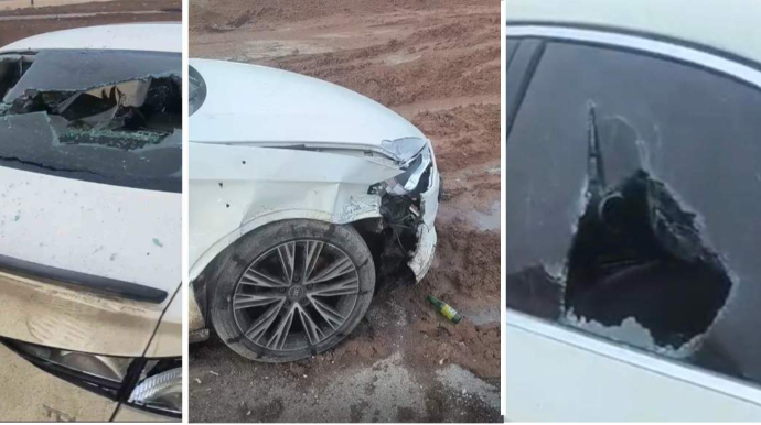 Qəza törədib mübahisə edən sərxoş şəxslər avtomobili güllələyib qaçdı - VİDEO 