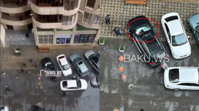 В Баку молодой человек упал с 15-го этажа на автомобиль - ВИДЕО 