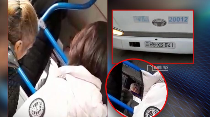 Avtobusda sürücü ilə sərnişinlər arasında mübahisə - BNA məsələyə reaskiya verdi - VİDEO