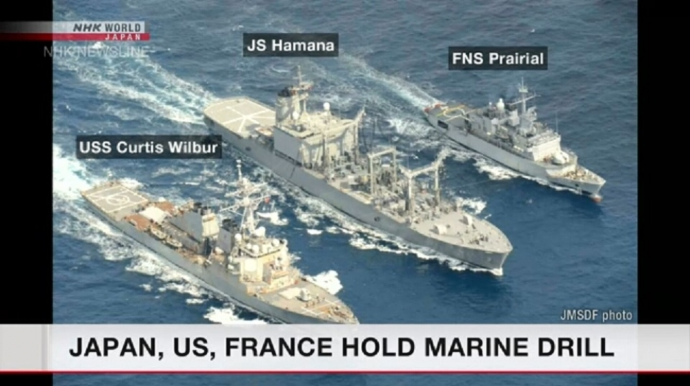 Yaponiya, ABŞ və Fransa birgə hərbi-dəniz təlimləri keçirib